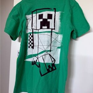 Green Minecraft Kids T-Shirt